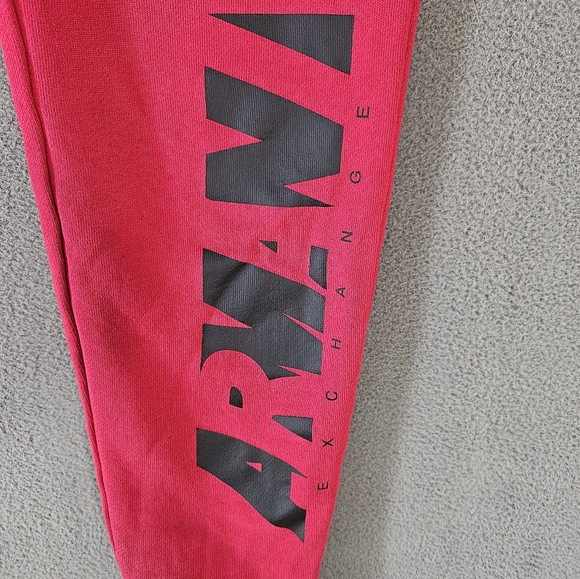 AX Armani Exchange Sweat Pants Skinny Fit Red Womens Size XS Side Logo Joggers - Picture 2 of 8